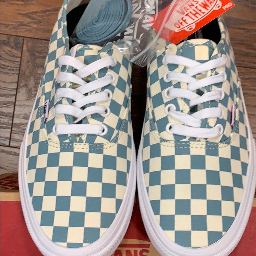VANS AUTHENTIC PRO CHECKERBOARD SMOKE BLUE MEN’S - Picture 10 of 15